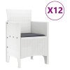 Zahradní jídelní souprava 13 pcs Bílá Ratan Polt 3378785