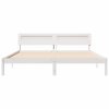 Rám postele s čelo Bílá 200 x 200 cm Masivní borové dřevo 3385743