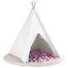 Teepee stan Bílá 120 x 120 x 150 cm Textil a Plast 3385872