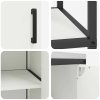 Kuchyňská skladovací sada s policí s úložištěm 2 pcs Bílá Ocel 3392681