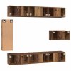 Sestava TV skříněk Nástěnný 8 pcs Staré dřevo 30.5 x 30 x 90 cm 3393132