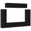 Sestava TV skříněk Nástěnný 8 pcs Černý dub 80 x 30 x 30,5 cm 3393325