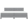 Postel boxspring s matrací Světle šedá 200 x 200 cm textil 3338713