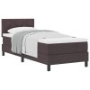 Postel boxspring s matrací Tmavě hnědá 80 x 200 cm textil 3338723