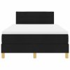 Postel s boxspringem s matrací s čelo Černá 120 x 200 cm textil 3338834