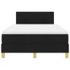 Postel s boxspringem s matrací s čelo Černá 120 x 200 cm textil 3338911