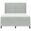Postel s boxspringem s matrací Světle šedá 160 x 200 cm samet 3341960