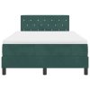 LED box pružinová postel s čelo Tmavě zelená 120 x 200 cm samet 3342581