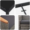 Zahradní jídelní souprava s polštářem 5 pcs Šedá Poly ratan 3379453