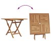 Zahradní jídelní souprava 3 pcs Hnědá Masivní teakové dřevo 3385963