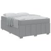 Rám postele s matrací Světle šedá 160 x 200 cm textil 3398293