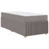 Rám postele s matrací Taupe 90 x 190 cm textil 3398331