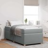 Rám postele s matrací Světle šedá 100 x 200 cm textil 3398353