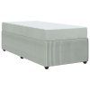 Rám postele s matrací Světle šedá 100 x 200 cm textil 3398360