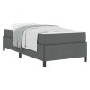 Postel s boxspringem Tmavě šedá 90 x 200 cm textil 3398830