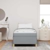 Rám postele s matrací Světle šedá 90 x 190 cm textil 3398899