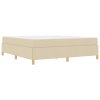 Rám postele s matrací Krémová 180 x 200 cm textil 3398960