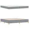 Rám postele s matrací Světle šedá 200 x 200 cm textil 3398962