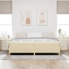 Rám postele s matrací Krémová 200 x 200 cm textil 3398967