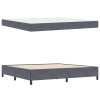 Rám postele s matrací Tmavě šedá 200 x 200 cm textil 3399085