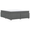 Rám postele s matrací Tmavě šedá 180 x 200 cm textil 3399202