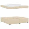 Rám postele s matrací Krémová 200 x 200 cm textil 3399213