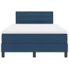 Postel s boxspringem s matrací s čelo Modrá 120 x 200 cm textil 3338607