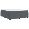 Rám postele s matrací Tmavě šedá 180 x 200 cm textil 3399303