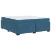Rám postele s matrací Tmavě modrá 180 x 200 cm textil 3399306