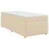 Rám postele s matrací Krémová 80 x 200 cm textil 3399319