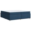 Rám postele s matrací Modrá 200 x 200 cm textil 3399383