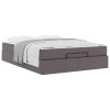 Rám postele s matrací s matrací Šedá 140 x 200 cm Umělá kůže 3399431