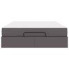 Rám postele s matrací s matrací 2 pcs Šedá PVC 3399431