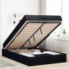 Rám postele s matrací Černá 120 x 200 cm textil 3399482