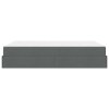 Rám postele s matrací Tmavě šedá 140 x 200 cm textil 3399495