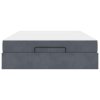 Rám postele s matrací s matrací 2 pcs Tmavě Šedá samet 3399571