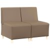Modulová sedačka bez opěradel 2 pcs Cappuccino 55 x 74 x 82 cm 3399773