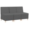 Modulová sedačka bez opěradel 3 pcs Tmavě šedá 55 x 74 x 82 cm 3399793