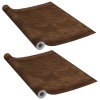 Samolepící tapety na dveře 2 ks tmavý dub 210 x 90 cm PVC 146112