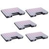 Boxy na součástky 5 ks nastavitelné přihrádky 385x283x50 mm 146273