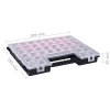 Boxy na součástky 5 ks nastavitelné přihrádky 385x283x50 mm 146273