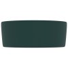 Luxusní umyvadlo kulaté matné tmavě zelené 40 x 15 cm keramické 147014