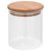 Skleněné dózy s bambusovým víčkem 10 ks 600 ml 150695