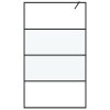 Sprchová zástěna walk-in černá 115x195 cm napůl mléčné ESG sklo 152128