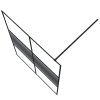 Sprchová zástěna walk-in černá 140 x 195 cm čiré ESG sklo 152149