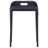Stohovatelné stoličky 4 ks černé plast 247281