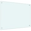 vidaXL Kuchyňský panel bílý 80 x 60 cm tvrzené sklo 249456