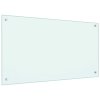 Kuchyňský panel bílý 90 x 50 cm tvrzené sklo 249458