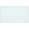Kuchyňský panel bílý 100 x 60 cm tvrzené sklo 249462