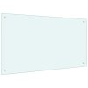 Kuchyňský panel bílý 100 x 60 cm tvrzené sklo 249462